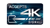 Logo: Accepts 4K Signal