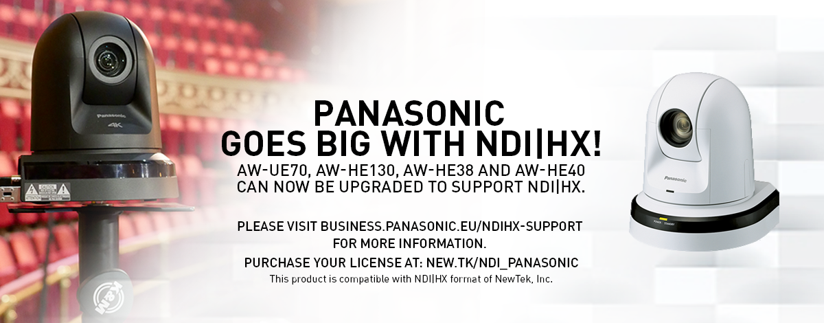 Full Panasonic range to integrate with NDI|HX