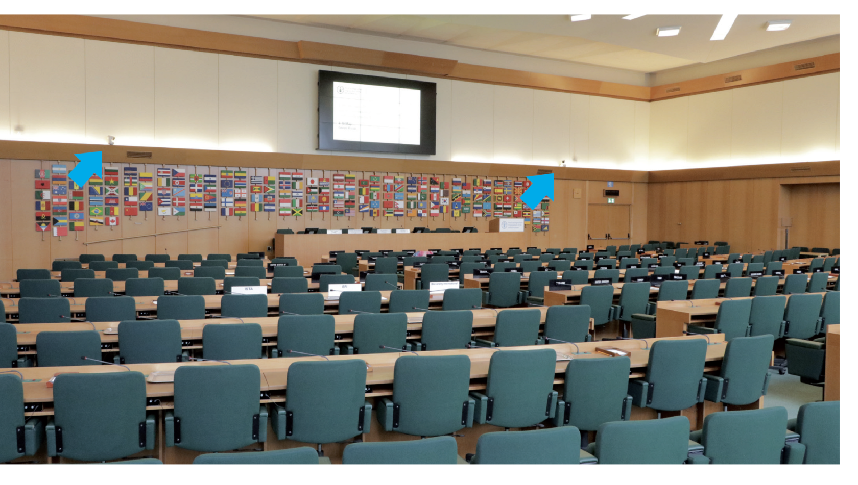The FAO rooms for international meetings. 