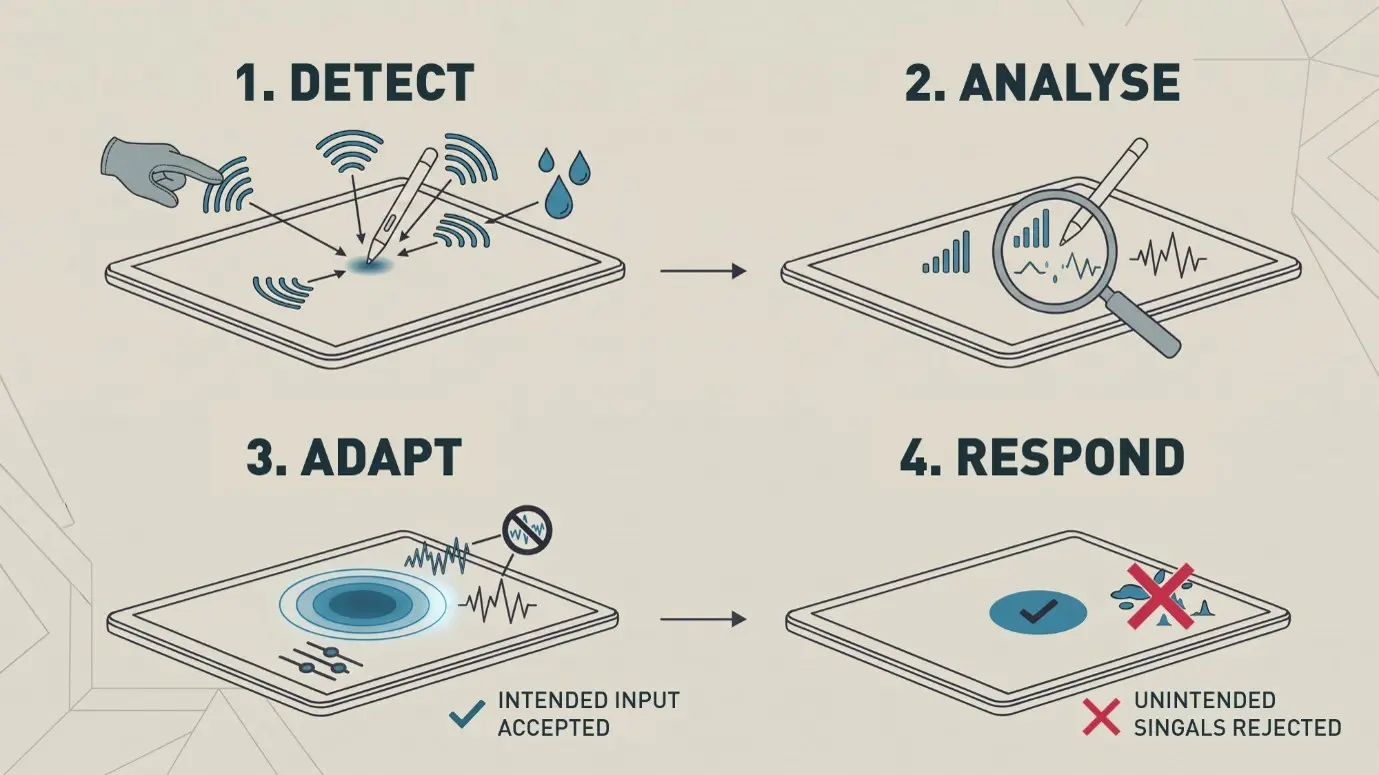 process of touchscreen input analysis