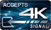 Accepts 4K Signals Logo